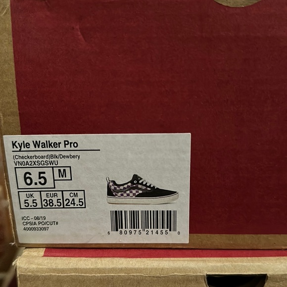 Vans Kyle Walker pro purple checkered True white - Picture 8 of 9